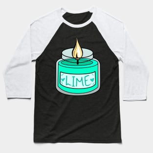 Cute Lime Green Candle Baseball T-Shirt